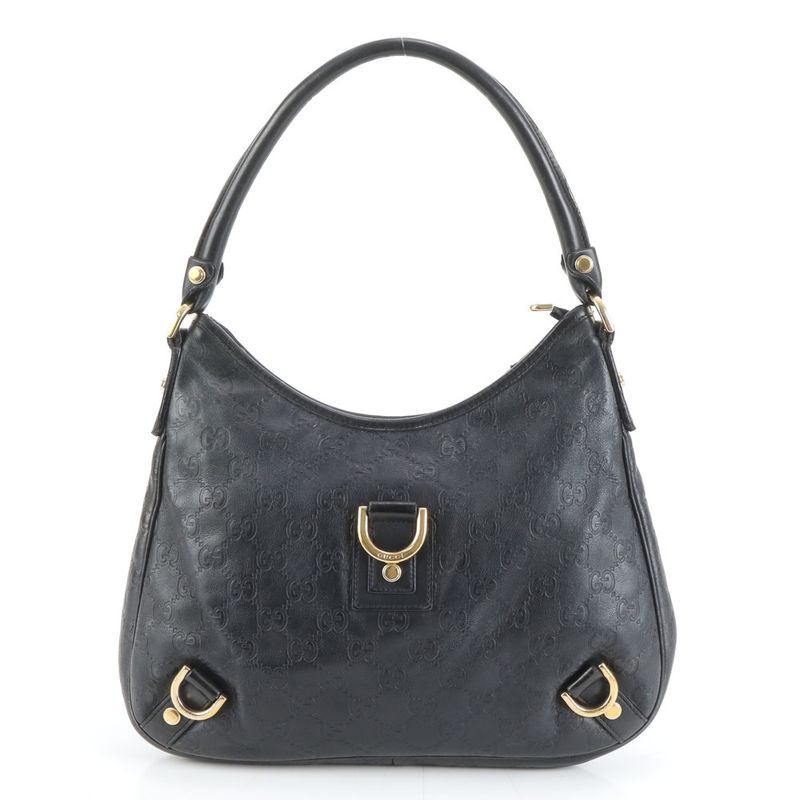 Guccissima Leather Shoulder Bag Hand Black