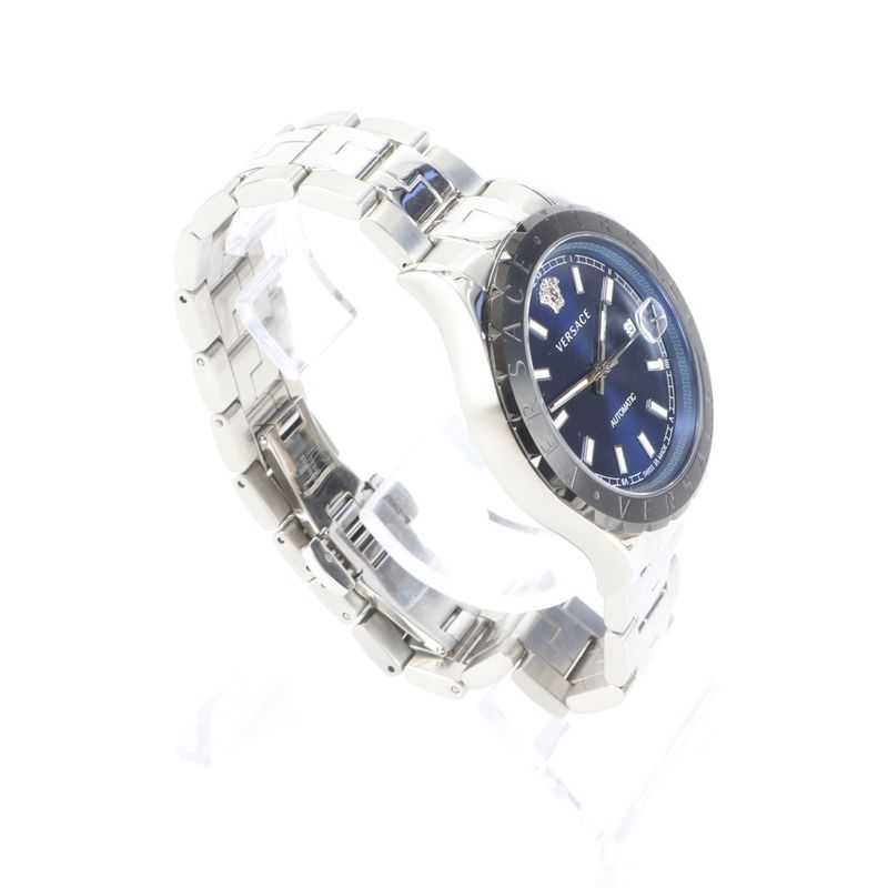 Versace Helenium Automatic Blue Watch Silver