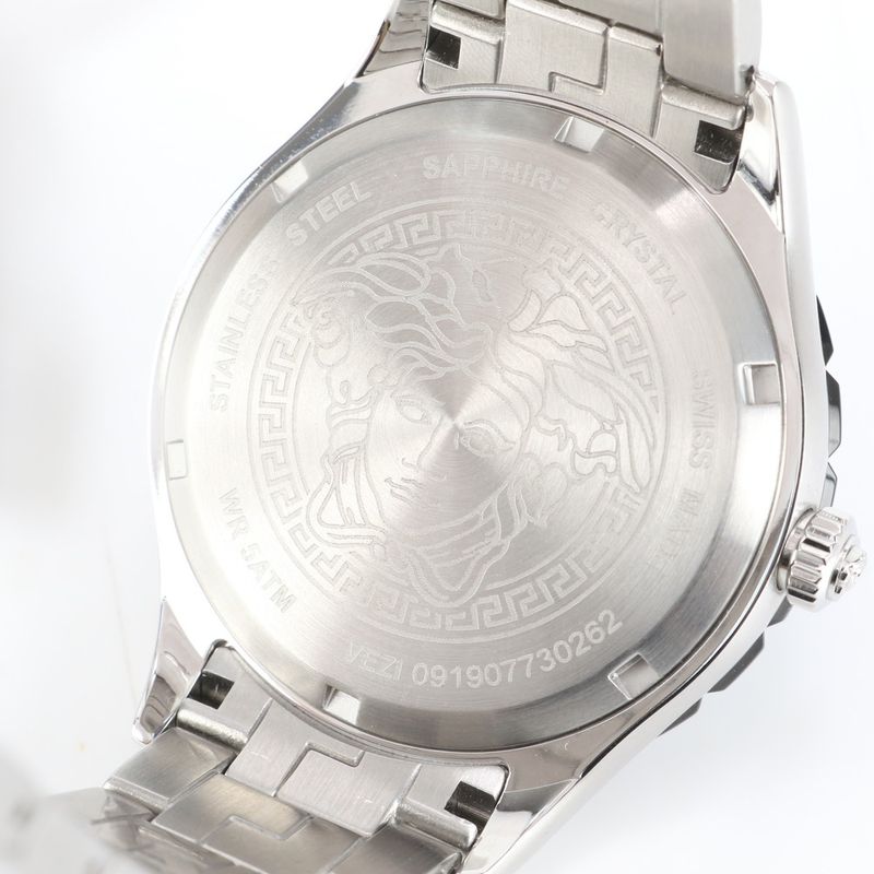 Versace Helenium Automatic Blue Watch Silver