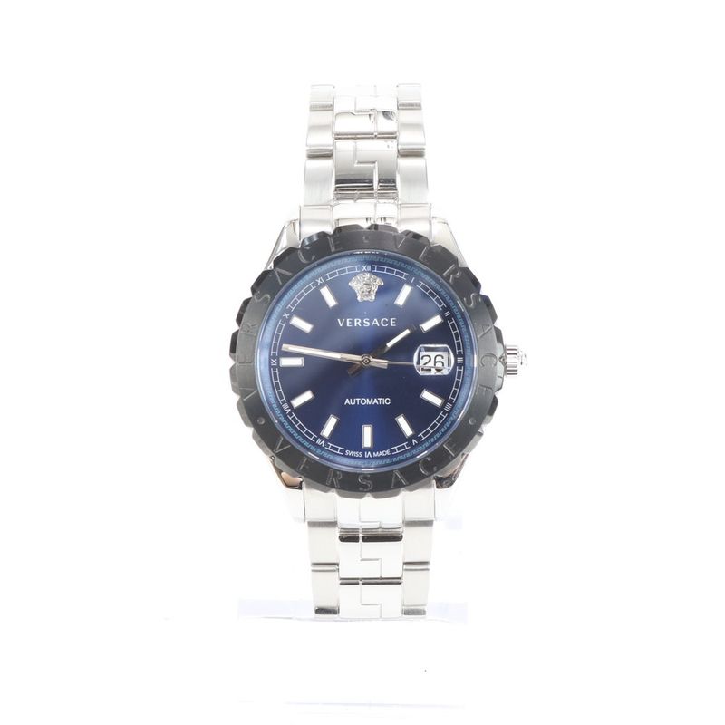 Versace Helenium Automatic Blue Watch Silver