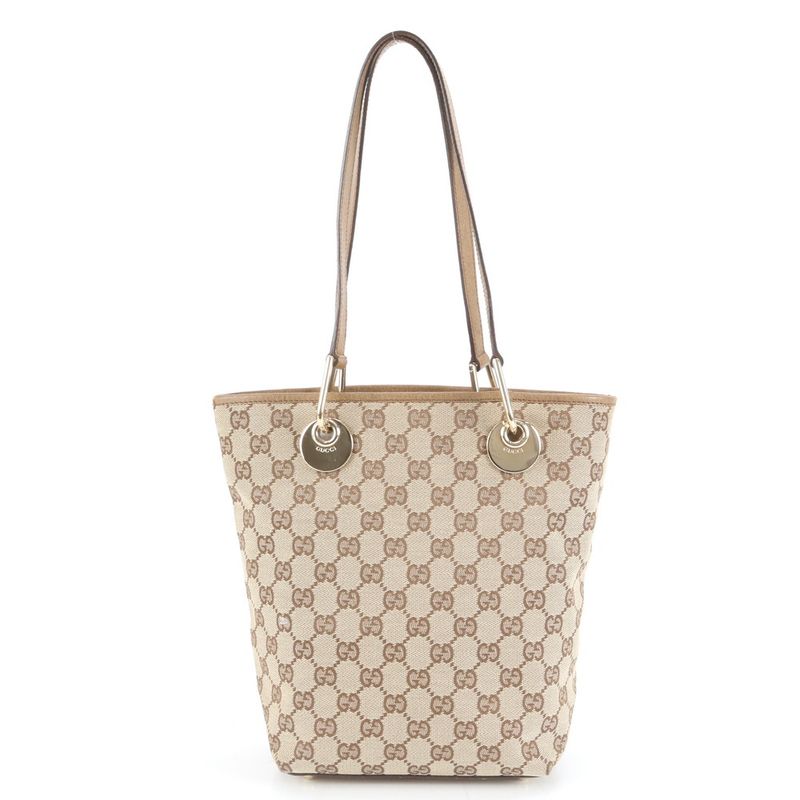 Gucci GG Canvas Eclipse Leather Tote