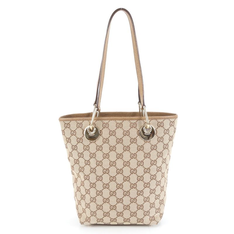 Gucci GG Canvas Eclipse Leather Tote