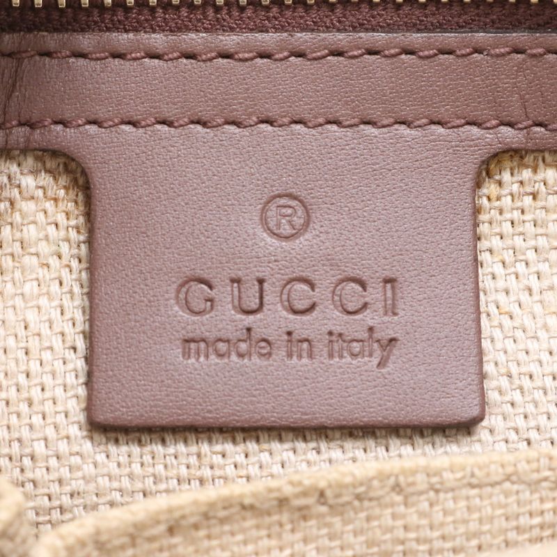 Gucci Craft Leather Canvas Tote