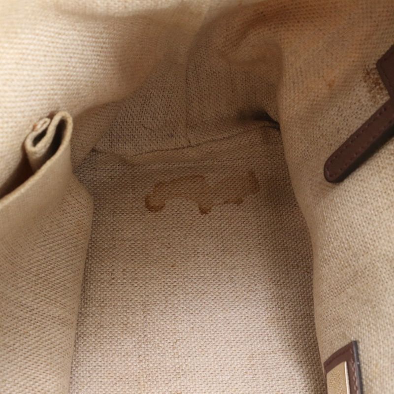 Gucci Craft Leather Canvas Tote