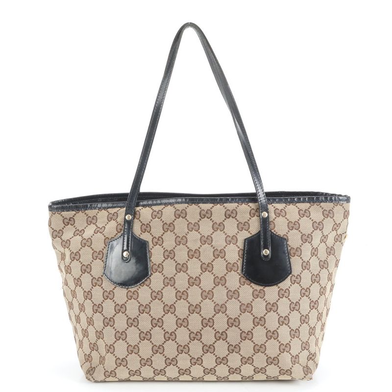 Gucci GG Canvas Leather Tote