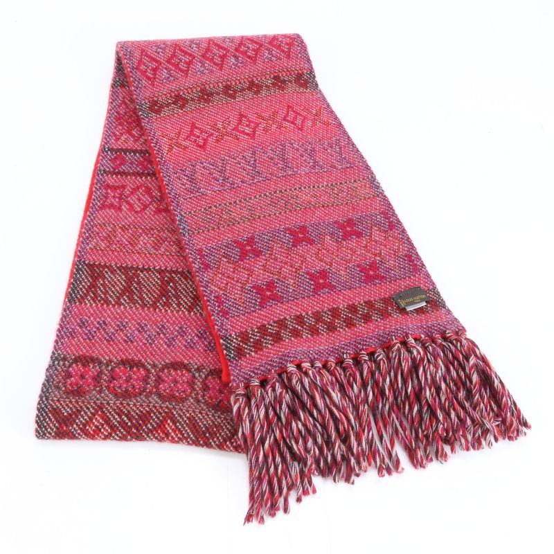 Louis Vuitton Tag Cashmere Fringe Scarf Shawl Mee