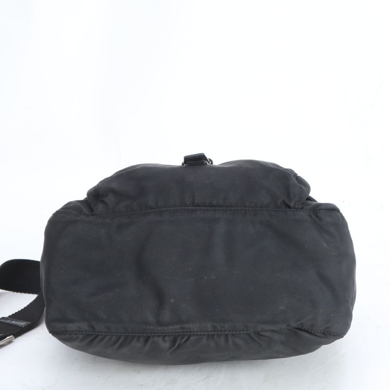 Prada Tessuto Nylon Triangle Logo Leather Shoulder Bag