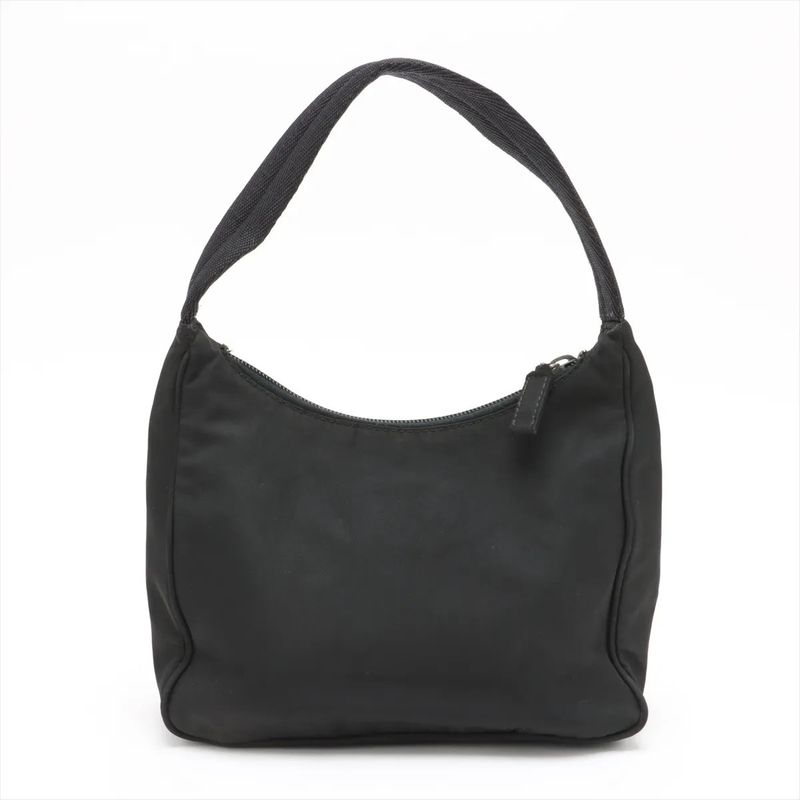 Prada Tessuto Nylon Triangle Logo Handbag Black