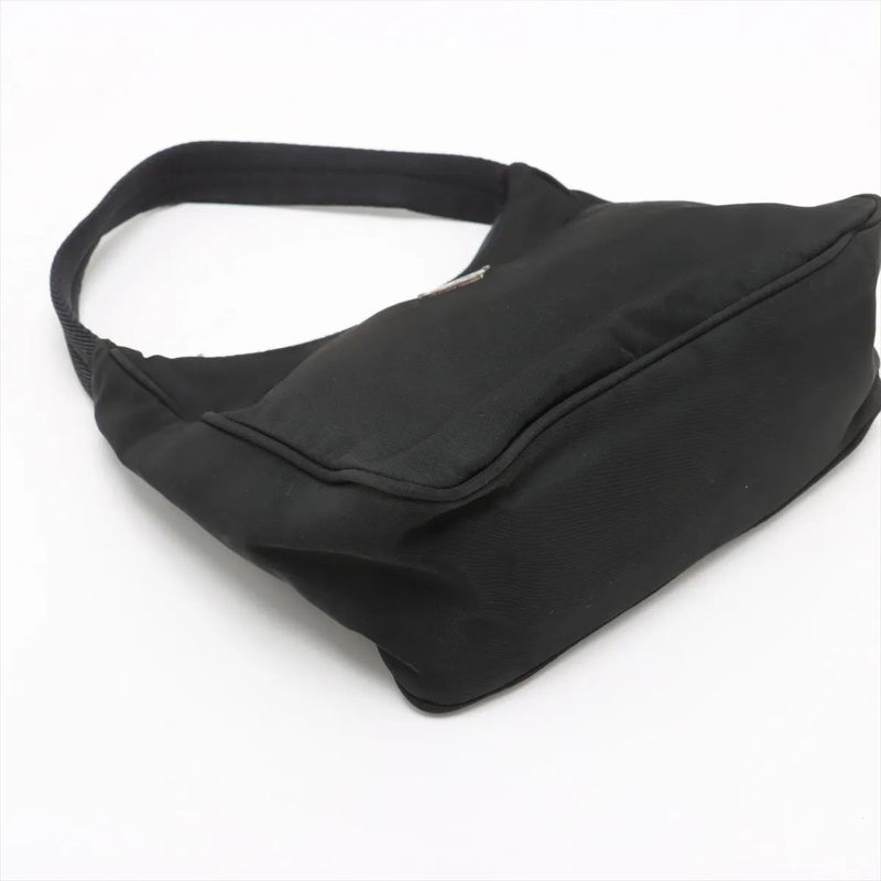 Prada Tessuto Nylon Triangle Logo Handbag Black