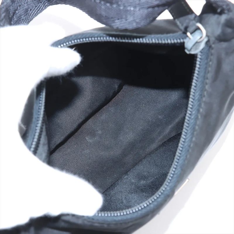 Prada Tessuto Nylon Triangle Logo Handbag Black