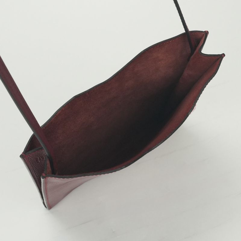 Hermes Shoulder Bag Rouge Grenat Wine Red Vo Galiba
