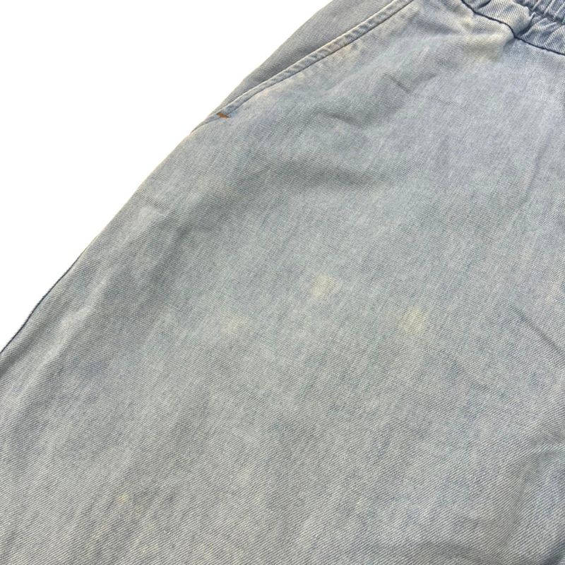 Loewe Logo Embossed Swimsuit Wide Denim Pants Ice Blue
