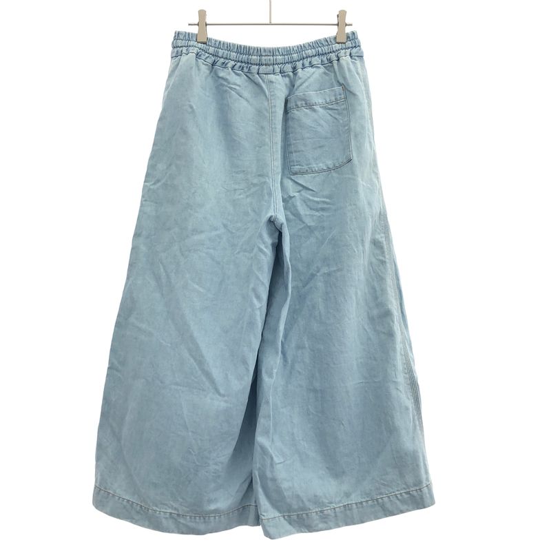 Loewe Logo Embossed Swimsuit Wide Denim Pants Ice Blue