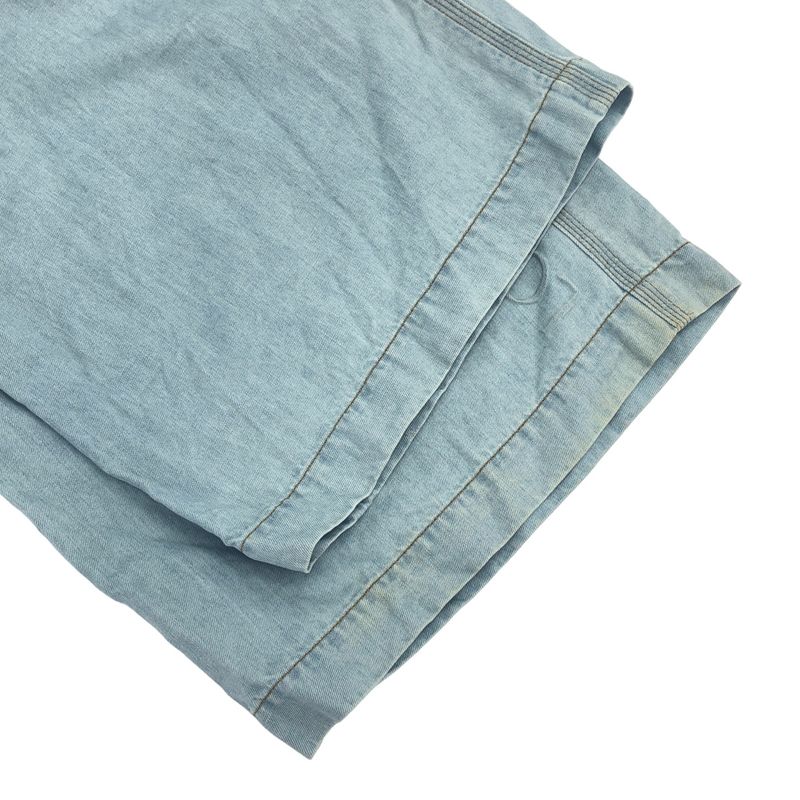 Loewe Logo Embossed Swimsuit Wide Denim Pants Ice Blue