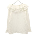 Saint Laurent Yves Chemises Frill Blouse Shirt White