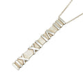 Tiffany & Co Atlas Plate Chain Pendant Necklace Silver