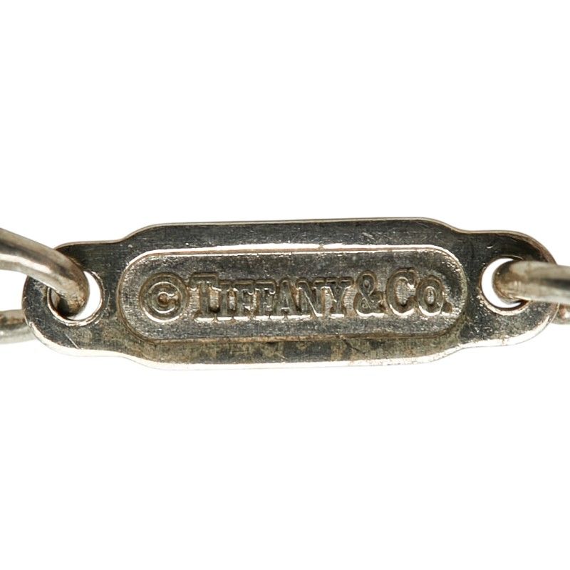 Tiffany & Co Atlas Plate Chain Pendant Necklace Silver