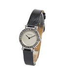 Tiffany & Co Atlas Watch External Strap Black Silver Leather