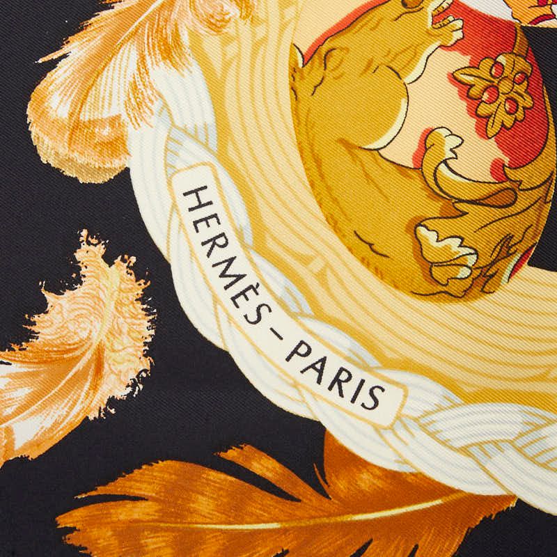 Hermes Carre 90 Couvee D'hermes Egg Black Multicolor Silk Scarf