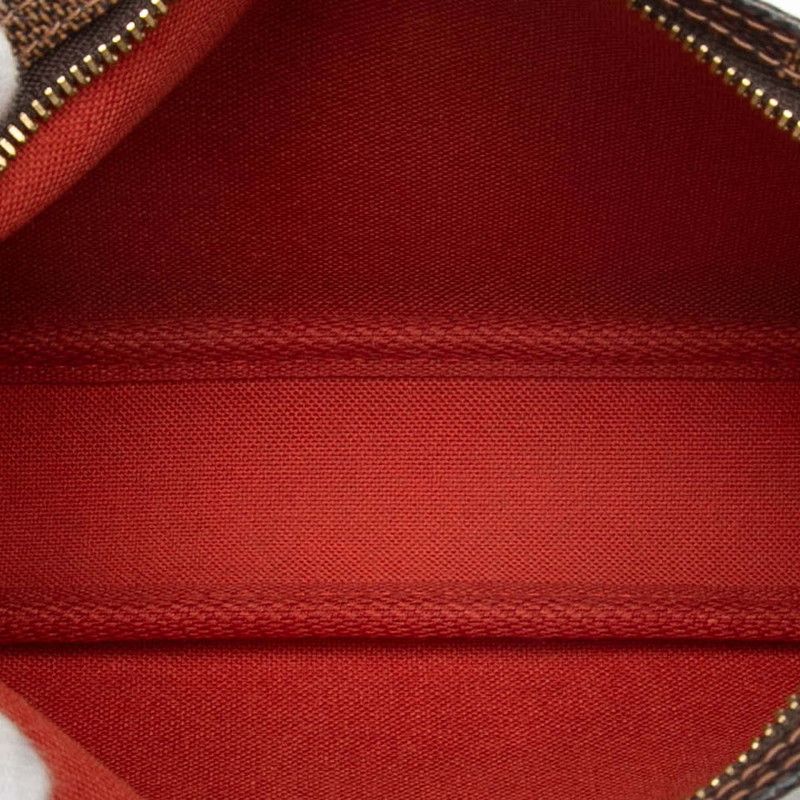 Louis Vuitton Damier Navona Pouch Handbag Brown Leather