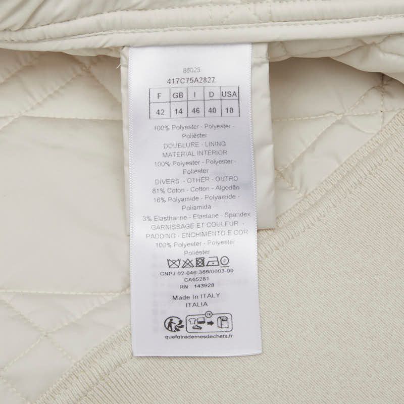 Dior Macro Cannage Quilted Sleeveless Bomber Jacket Vest White Ivory