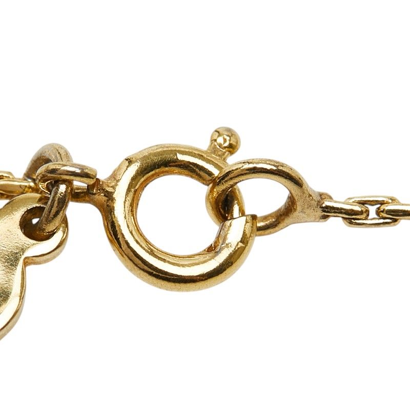 Dior Logo Heart Pendant Necklace Gold Plated