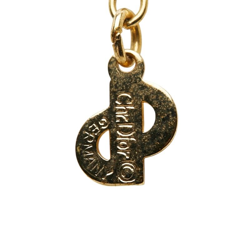 Dior Flower Chain Pendant Necklace Gold Plated