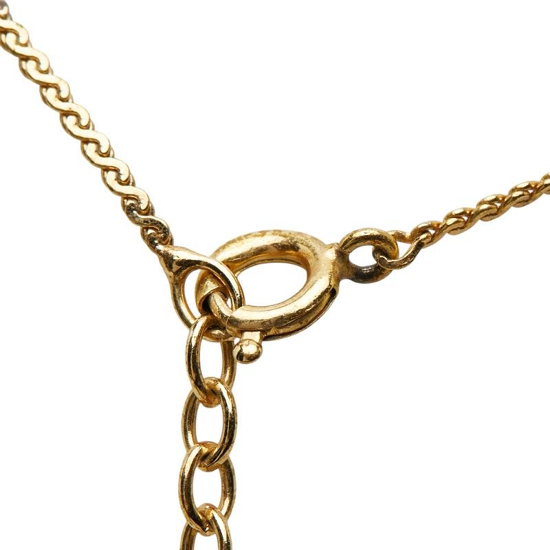 Dior Flower Chain Pendant Necklace Gold Plated