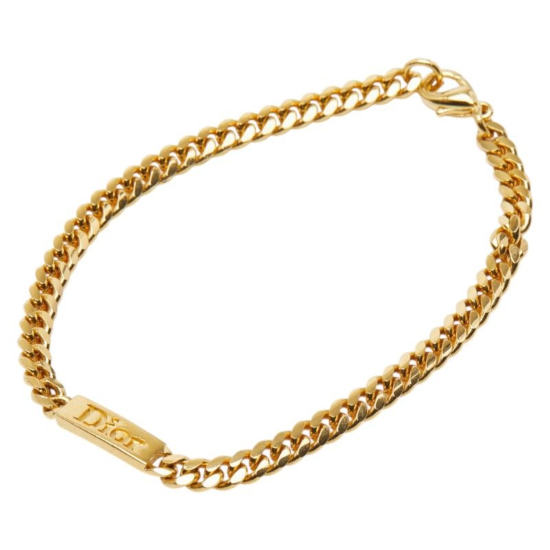Dior Logo Chain Bracelet Gold Plated