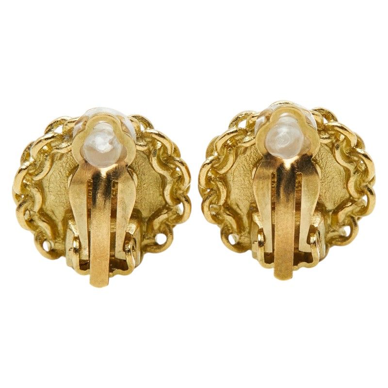 Chanel Vintage CC Logo Gold Plated Ring
