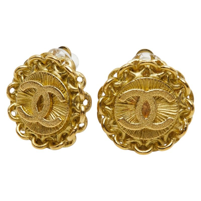 Chanel Vintage CC Logo Gold Plated Ring