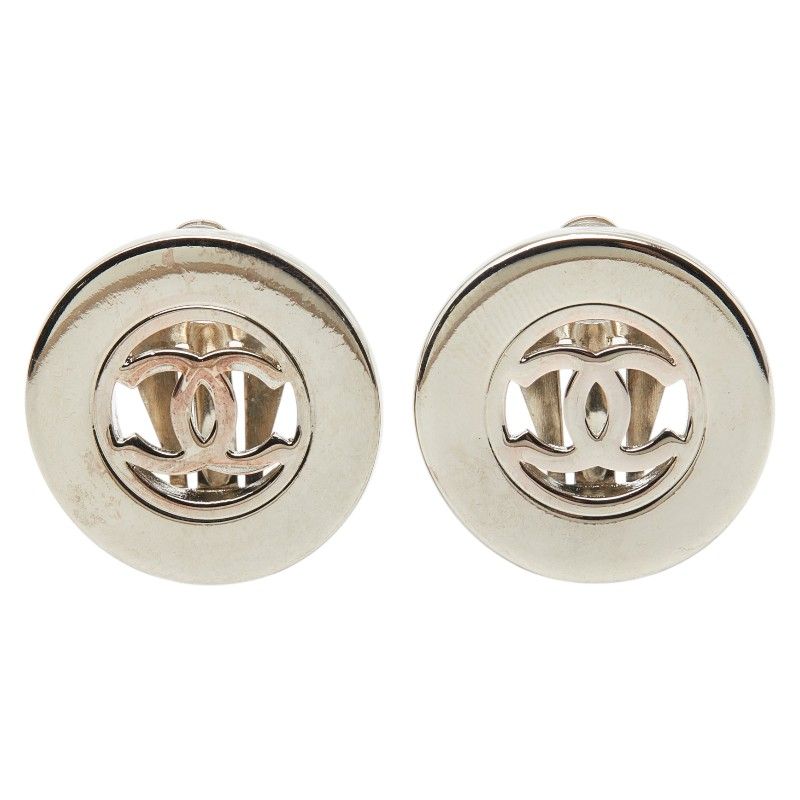 Chanel CC Logo Silver Metal Ring
