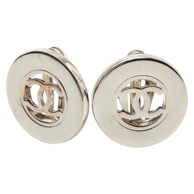Chanel CC Logo Silver Metal Ring