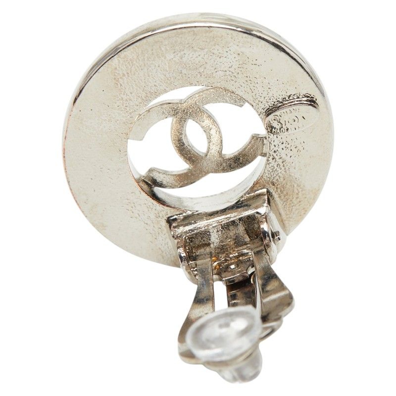 Chanel CC Logo Silver Metal Ring