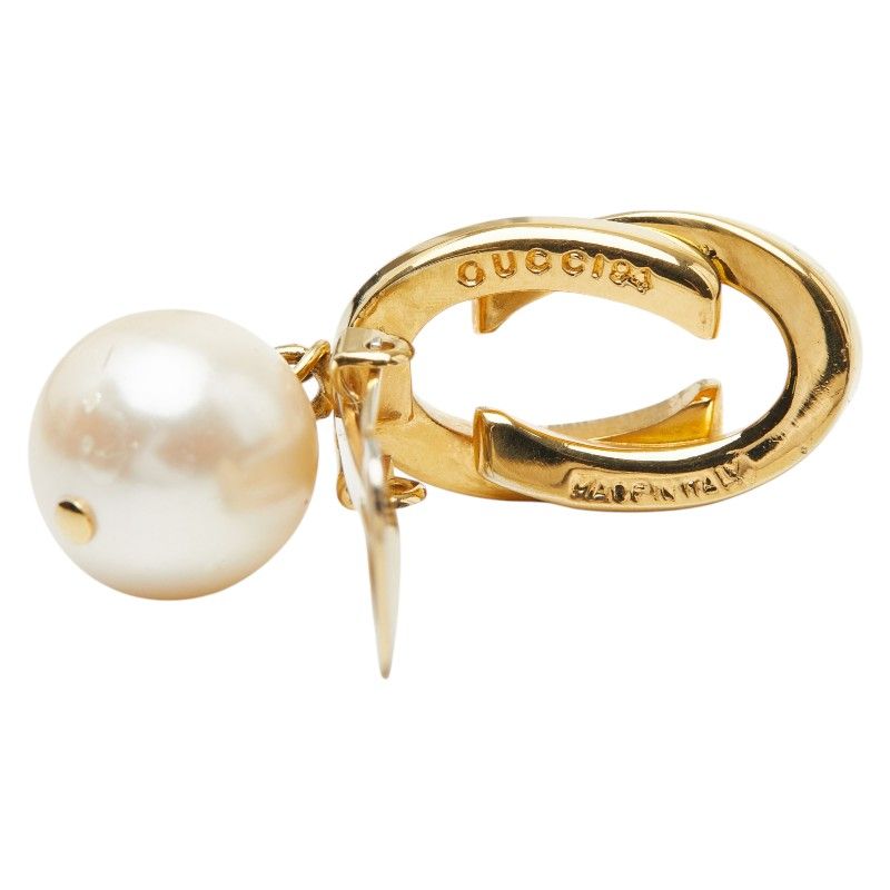 Gucci Vintage Faux Pearl Gold Plated Ring