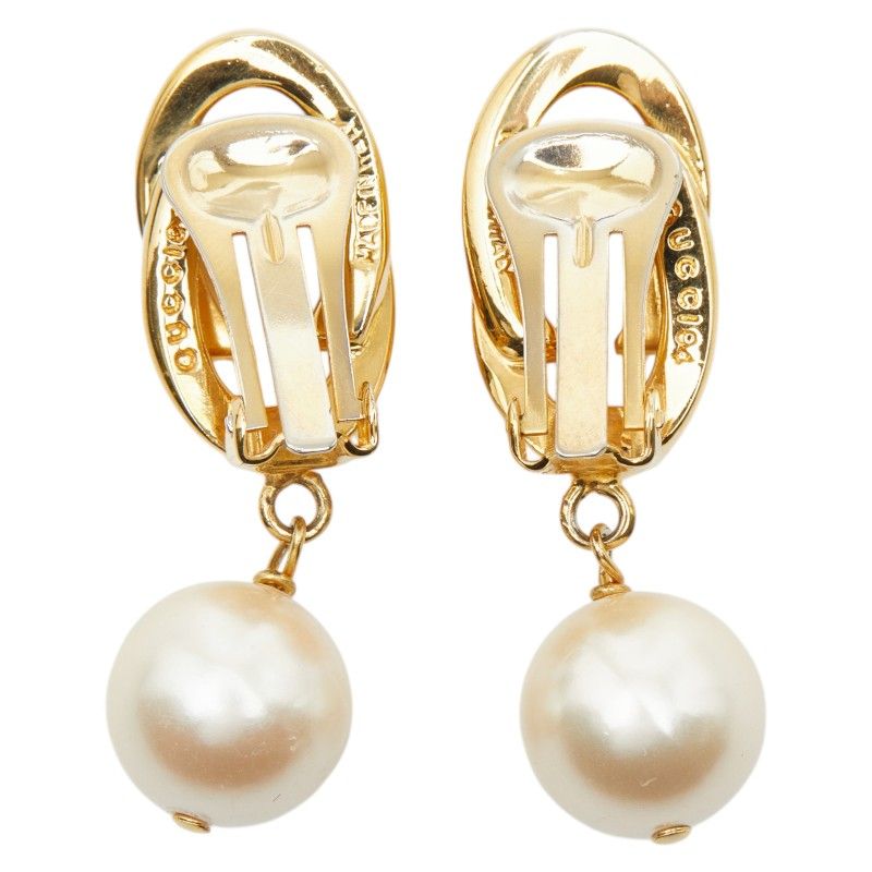 Gucci Vintage Faux Pearl Gold Plated Ring