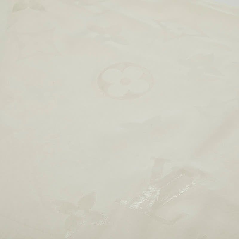 Louis Vuitton Monogram White Ivory Silk Scarf