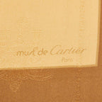 Cartier Allover Pattern Brown Silk Shoulder Bag
