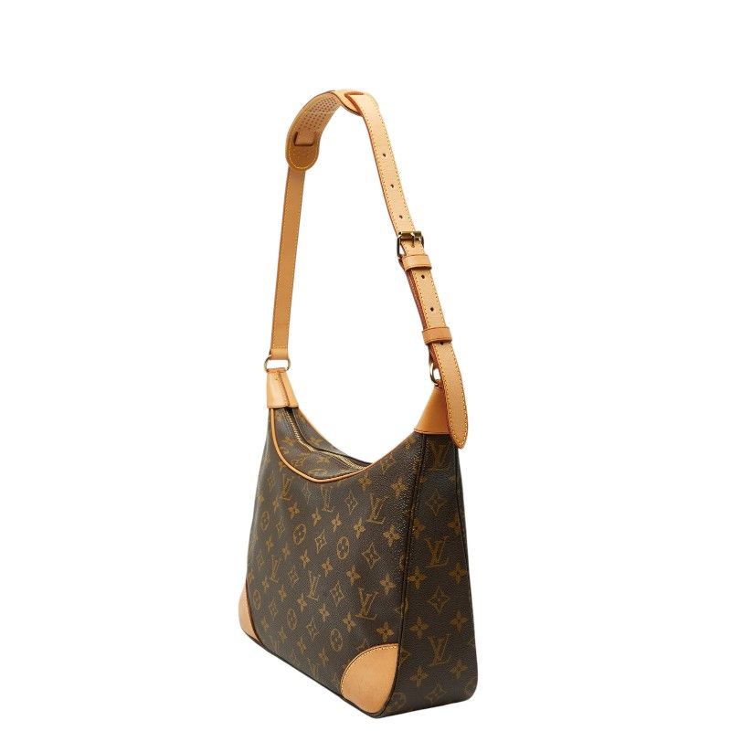 Louis Vuitton Monogram Boulogne 30 Shoulder Bag Brown Leather