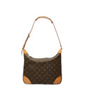 Louis Vuitton Monogram Boulogne 30 Shoulder Bag Brown Leather