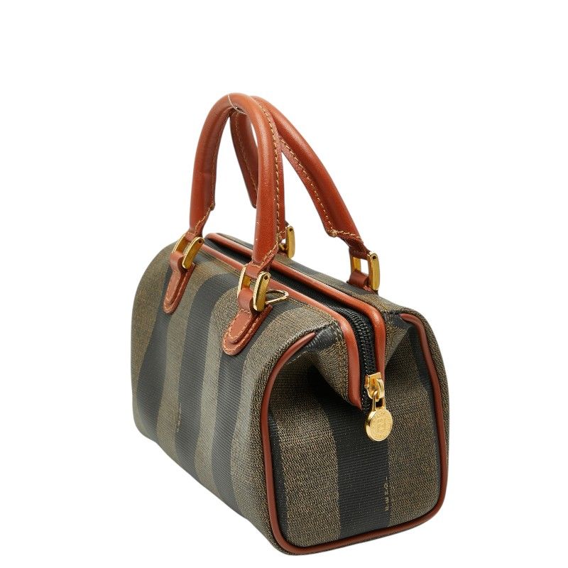 Fendi Pecan 2-Way Shoulder Bag Black Brown Leather