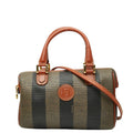 Fendi Pecan 2-Way Shoulder Bag Black Brown Leather