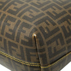 Fendi Zucca Brown Leather Tote