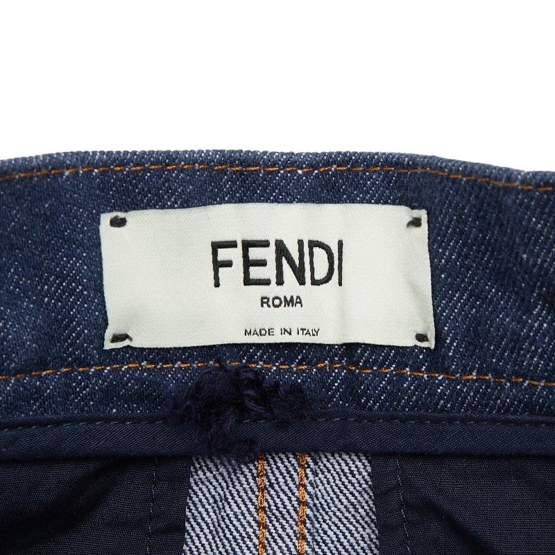 Fendi Mini Skirt Indigo Blue Denim