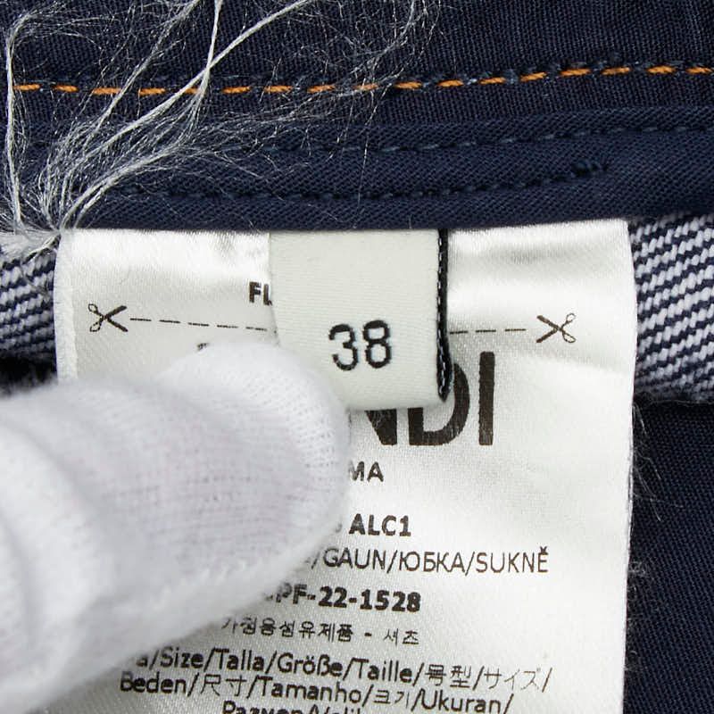 Fendi Mini Skirt Indigo Blue Denim