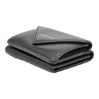 Balenciaga Paper Mini Wallet Trifold Compact Black Leather