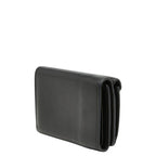 Balenciaga Paper Mini Wallet Trifold Compact Black Leather