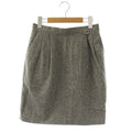 Dior Sports Skirt Knee Length Tight Wool Blend L Gray CX