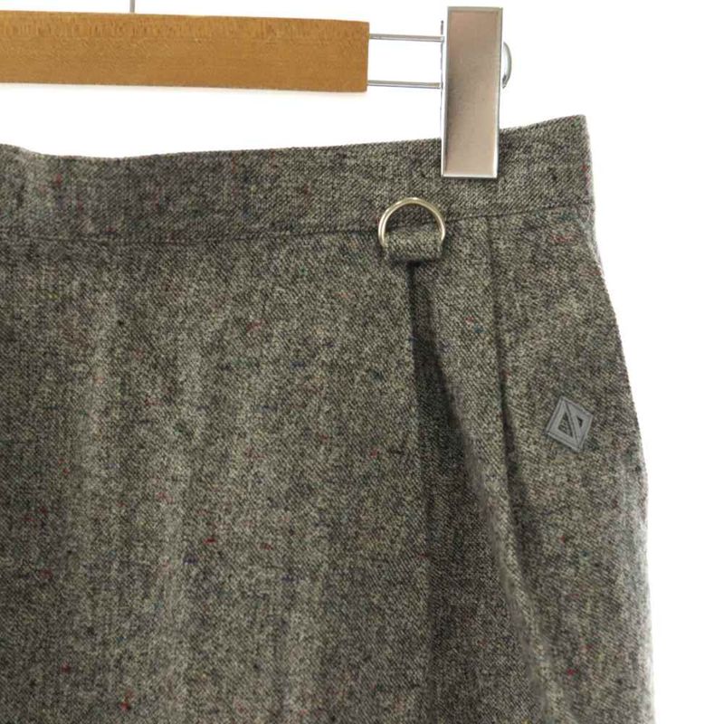 Dior Sports Skirt Knee Length Tight Wool Blend L Gray CX