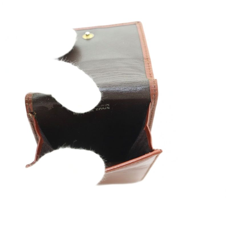 Dior Business Card Holder Case Leather Brown